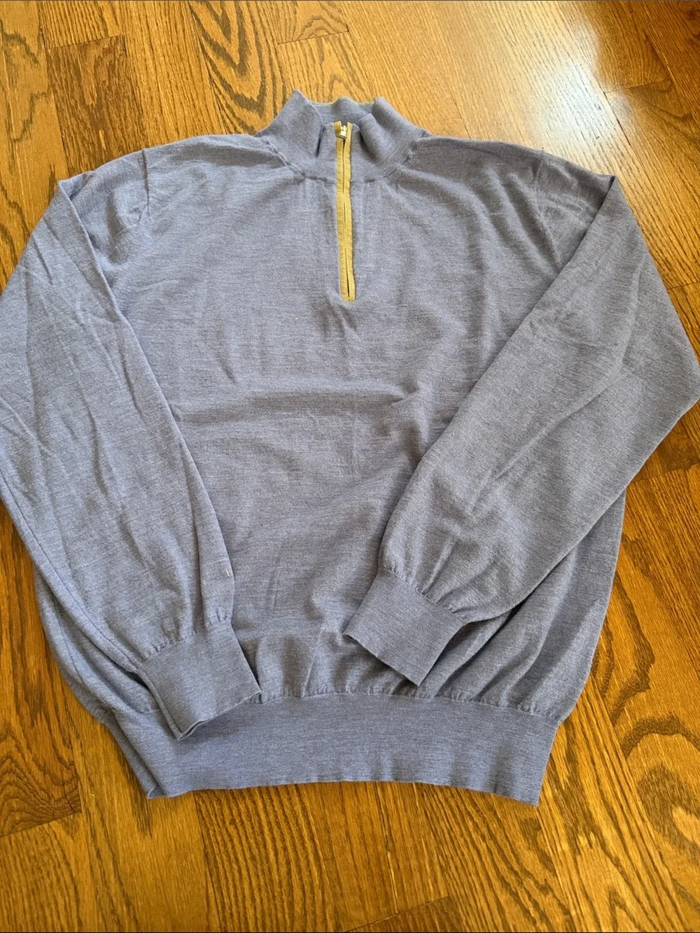 Peter Millar Excursionist Flex 1/4 zip merino wool sweater purple size S/M